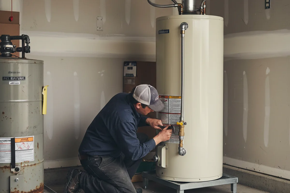 Water heater and shutoff valve replacement in Sun